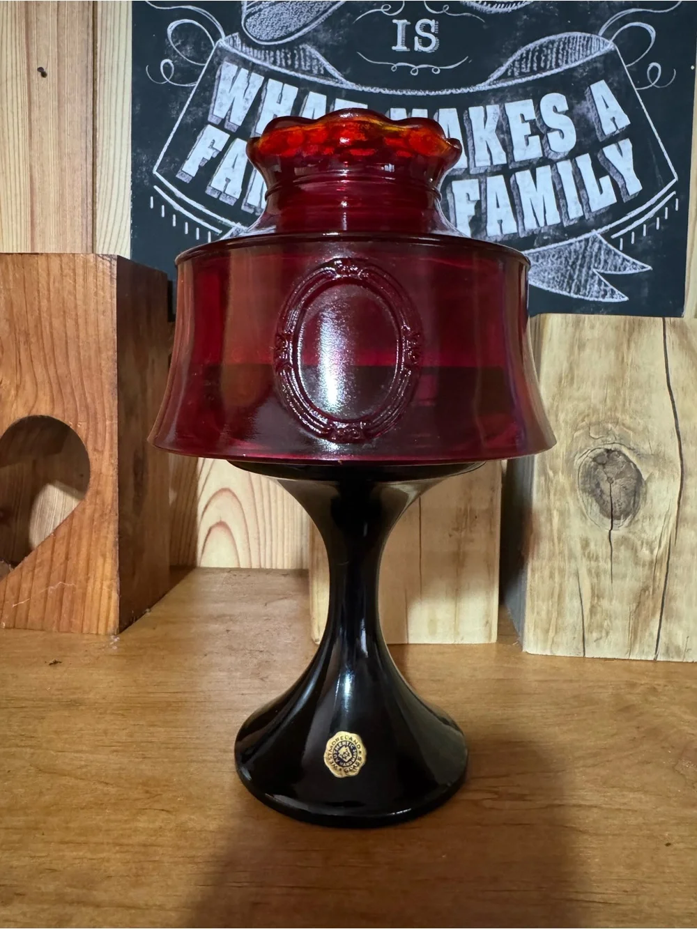 Vintage-Westmoreland fairy lamp.